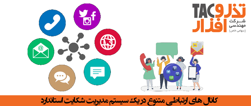 کانال های ارتباطی متنوع در یک سیستم مدیریت شکایت استاندارد